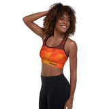 ReInvent | Women's Padded Sports Bra | Orange Crystal