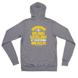 Winning is Being Excellent at Overcoming Obstacles | Unisex Zip Hoodie