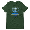Belief + Trust + Action = Faith | Short-Sleeve Unisex T-Shirt
