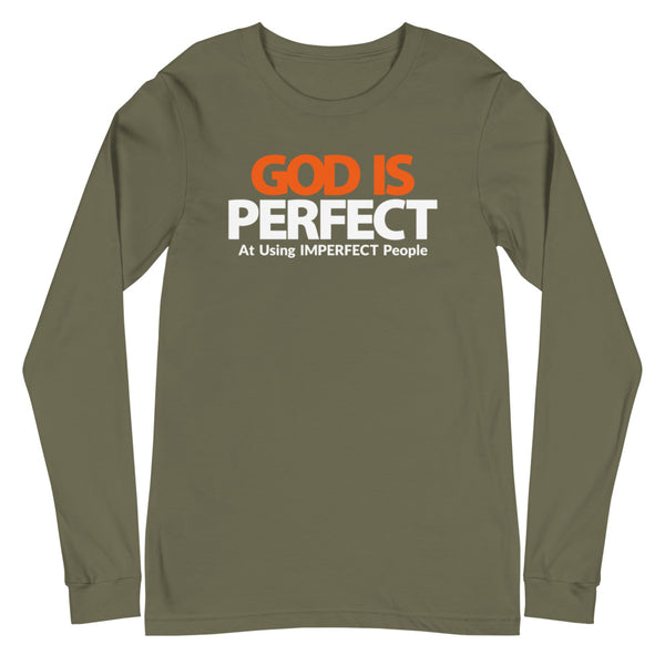 God is Perfect at Using Imperfect People | Unisex Long Sleeve Tee