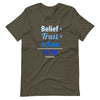 Belief + Trust + Action = Faith | Short-Sleeve Unisex T-Shirt