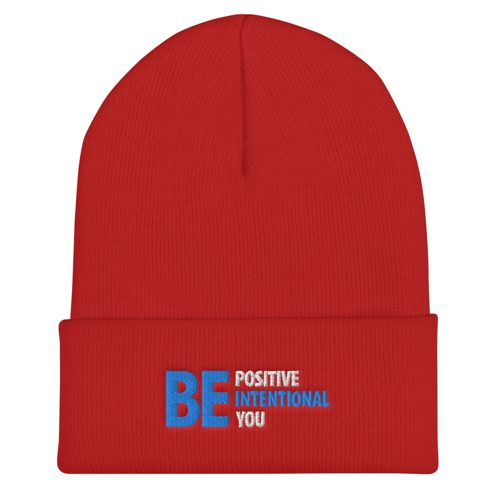 Be Positive, Be Intentional, Be You | Cuffed Beanie