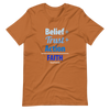 Belief + Trust + Action = Faith | Short-Sleeve Unisex T-Shirt