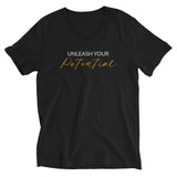 Unleash Your Potential | Unisex Short Sleeve V-Neck T-Shirt